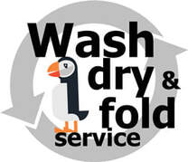Wash, dry and fold logo